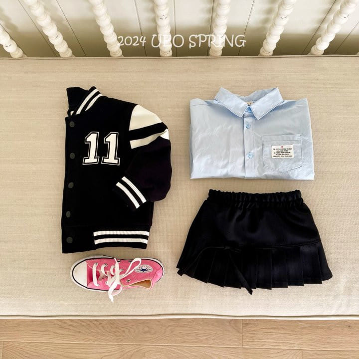 U Eo - Korean Children Fashion - #fashionkids - Ribbon Wrinkle Skirt - 9