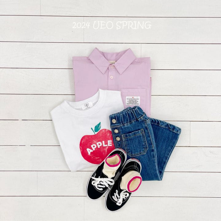 U Eo - Korean Children Fashion - #todddlerfashion - Apple Short Sleeves Tee - 8