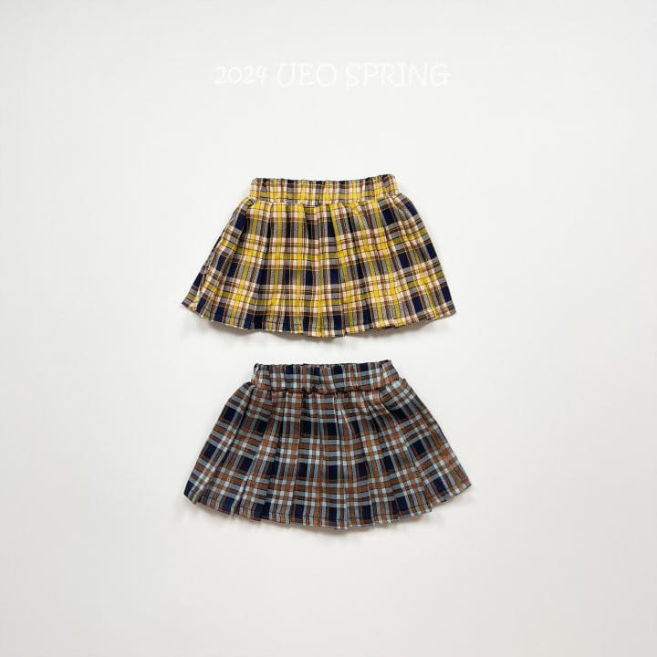 U Eo - Korean Children Fashion - #todddlerfashion - School Girl Check Skirt