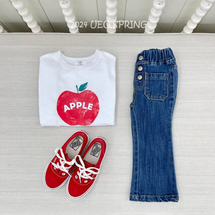 U Eo - Korean Children Fashion - #toddlerclothing - Apple Short Sleeves Tee - 9