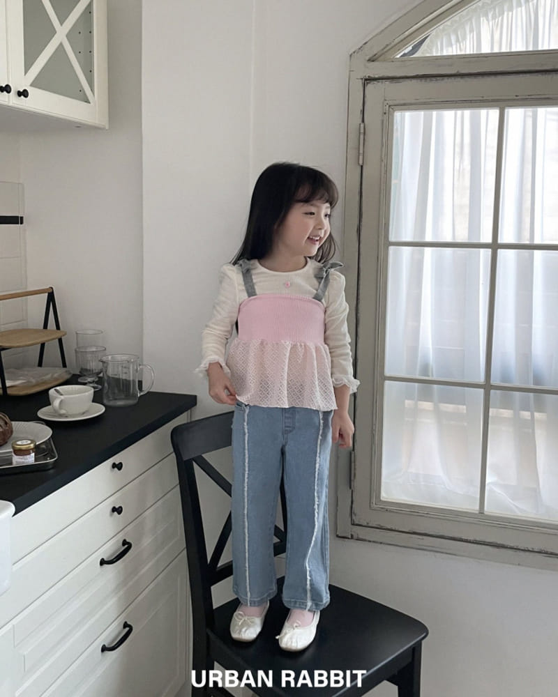 Urban Rabbit - Korean Children Fashion - #childrensboutique - Fringe Span Denim - 2