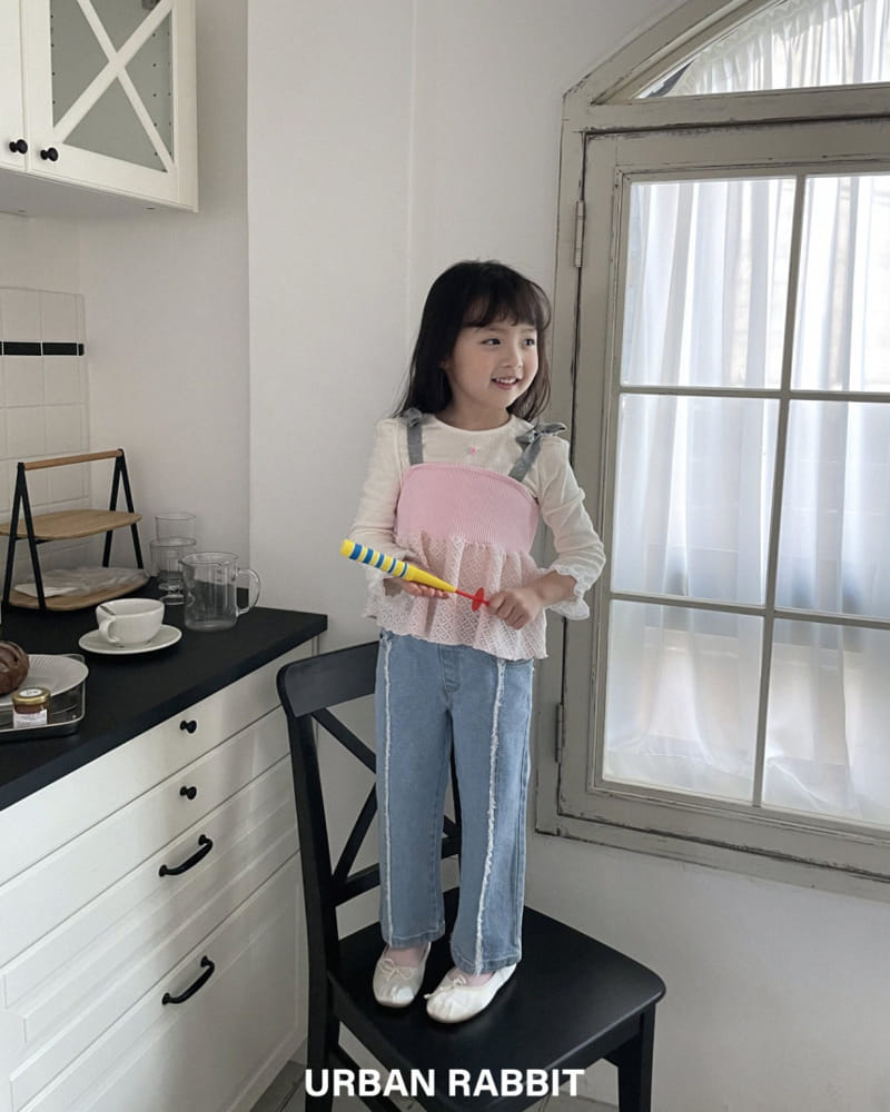 Urban Rabbit - Korean Children Fashion - #designkidswear - Fringe Span Denim - 3