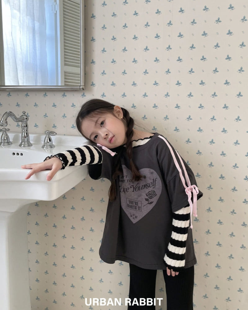 Urban Rabbit - Korean Children Fashion - #fashionkids - Heart Ribbon Tee - 2