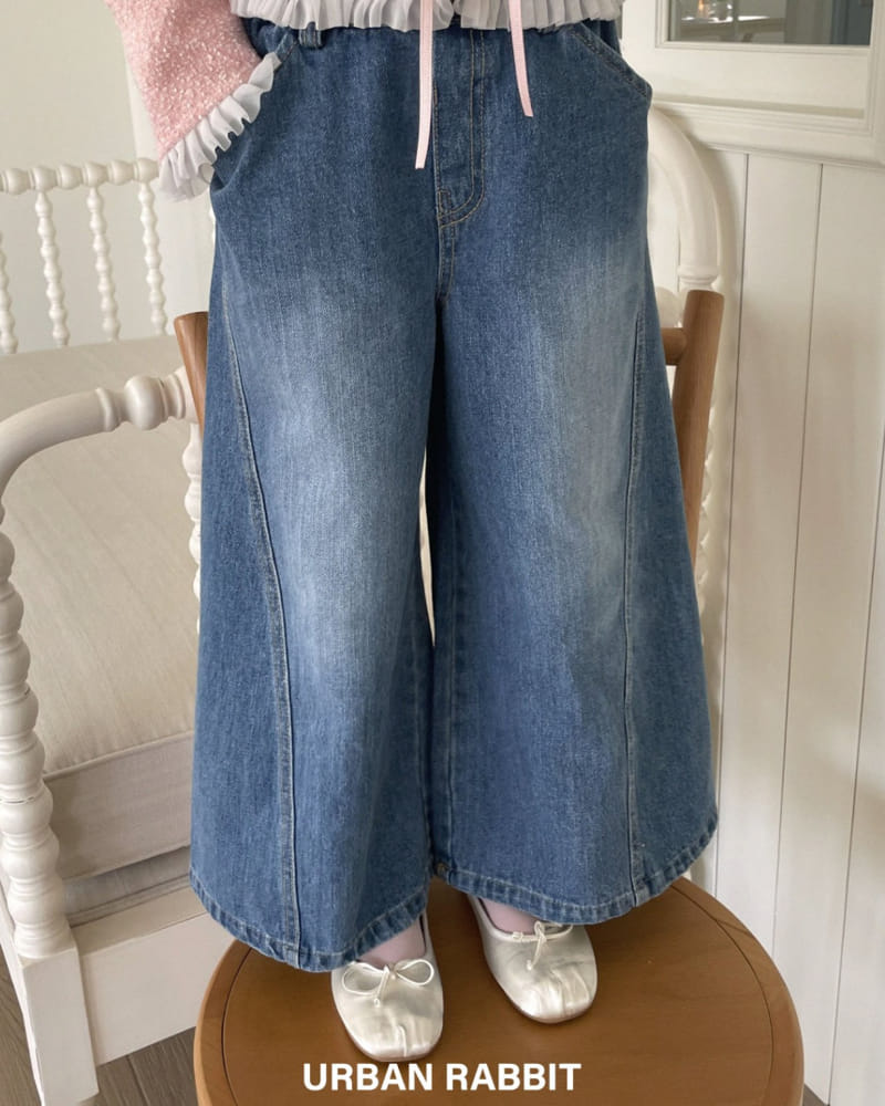 Urban Rabbit - Korean Children Fashion - #kidsstore - Wide Twist Denim - 6