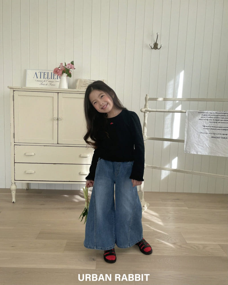 Urban Rabbit - Korean Children Fashion - #kidzfashiontrend - Wide Twist Denim - 7