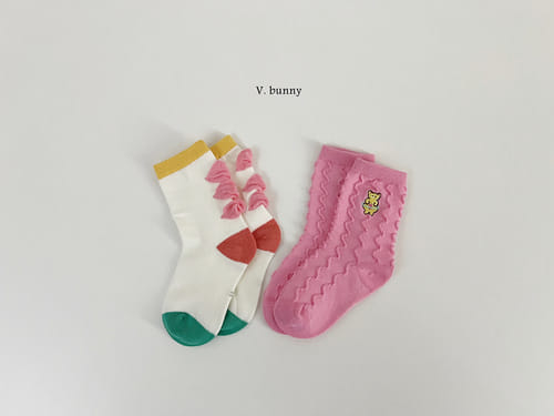 V Bunny - Korean Baby Fashion - #smilingbaby - Hulla Socks Set - 4