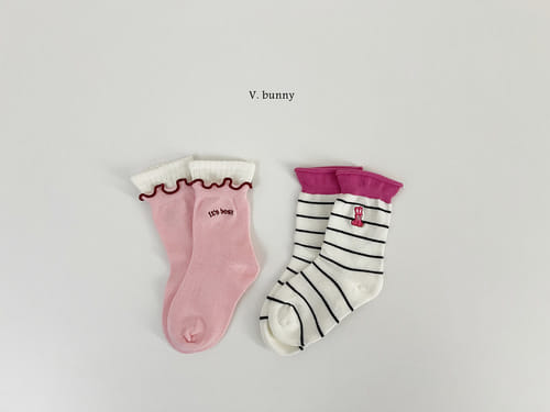 V Bunny - Korean Baby Fashion - #babyboutiqueclothing - Hulla Socks Set - 5