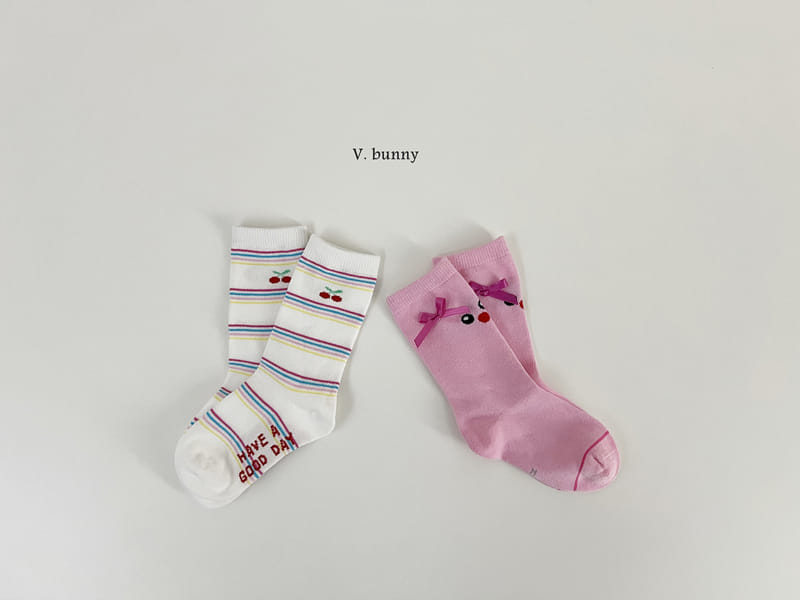 V Bunny - Korean Baby Fashion - #babyboutique - Good Day Socks Set - 4