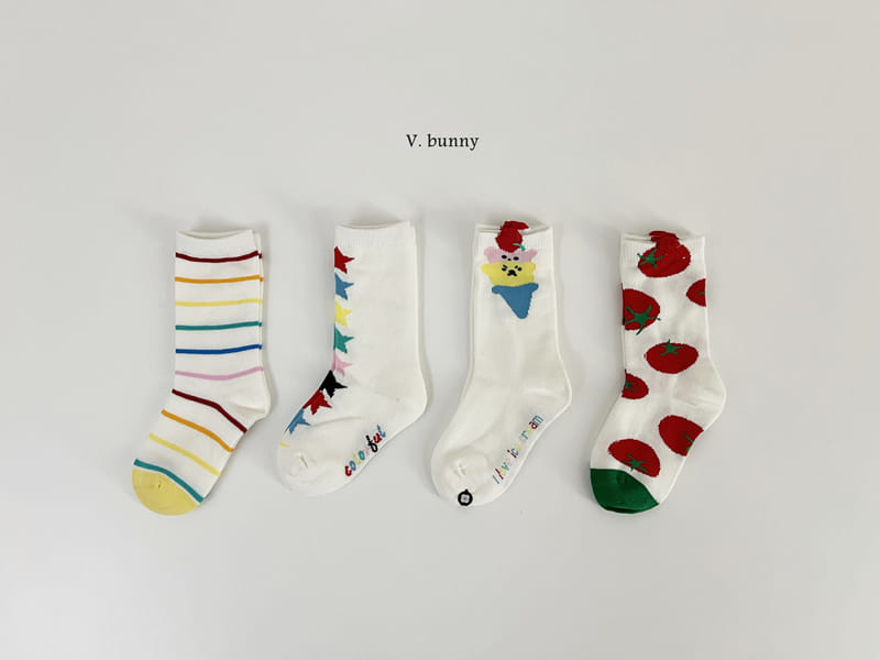 V Bunny - Korean Baby Fashion - #babyclothing - Ice Cone Socks Set - 8