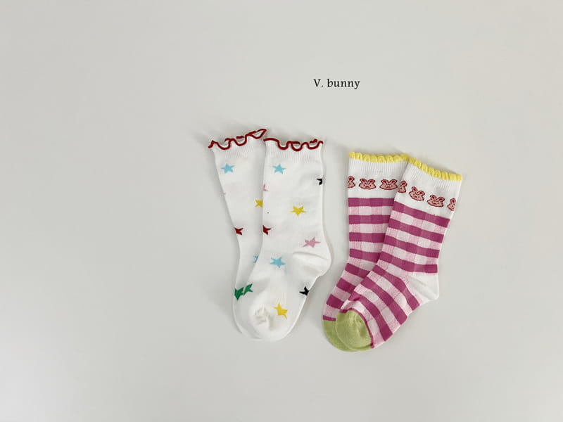 V Bunny - Korean Baby Fashion - #babyclothing - Good Day Socks Set - 5