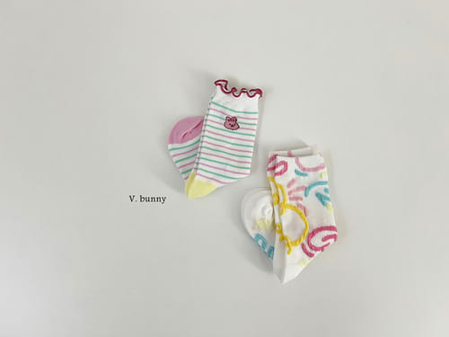 V Bunny - Korean Baby Fashion - #babyboutiqueclothing - Soda Socks Set - 4