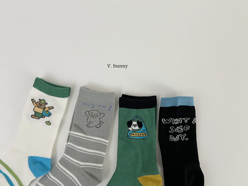 V Bunny - Korean Baby Fashion - #babyfashion - Hug Me Socks Set - 3