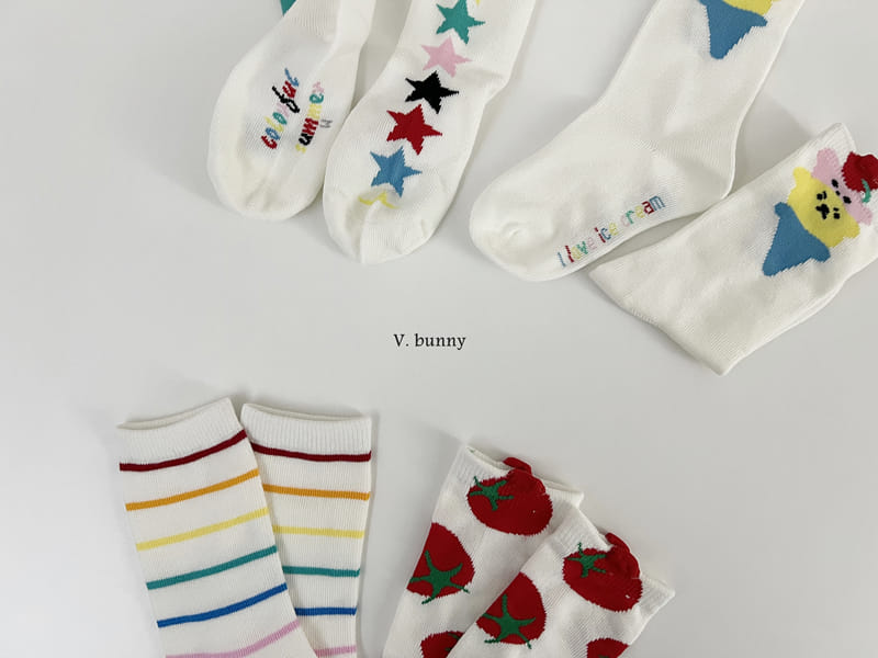 V Bunny - Korean Baby Fashion - #babyfashion - Ice Cone Socks Set - 9