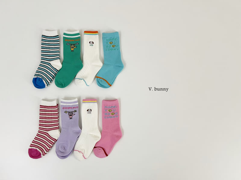 V Bunny - Korean Baby Fashion - #babyfashion - Join Socks Set - 2