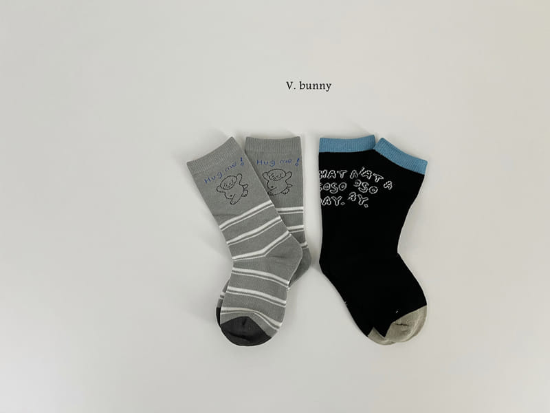 V Bunny - Korean Baby Fashion - #babyfashion - Hug Me Socks Set - 4