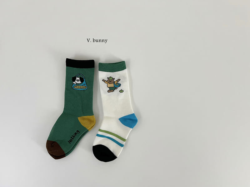 V Bunny - Korean Baby Fashion - #babygirlfashion - Hug Me Socks Set - 5