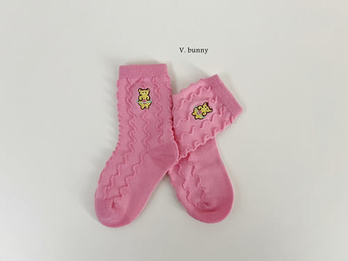 V Bunny - Korean Baby Fashion - #babygirlfashion - Hulla Socks Set - 9