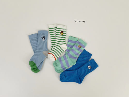 V Bunny - Korean Baby Fashion - #babygirlfashion - Puppy Socks Set - 4