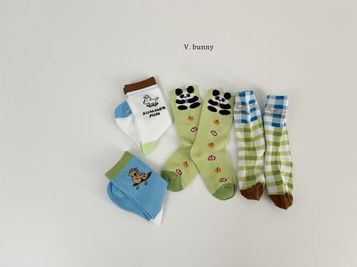 V Bunny - Korean Baby Fashion - #babylifestyle - Skates Socks Set - 3