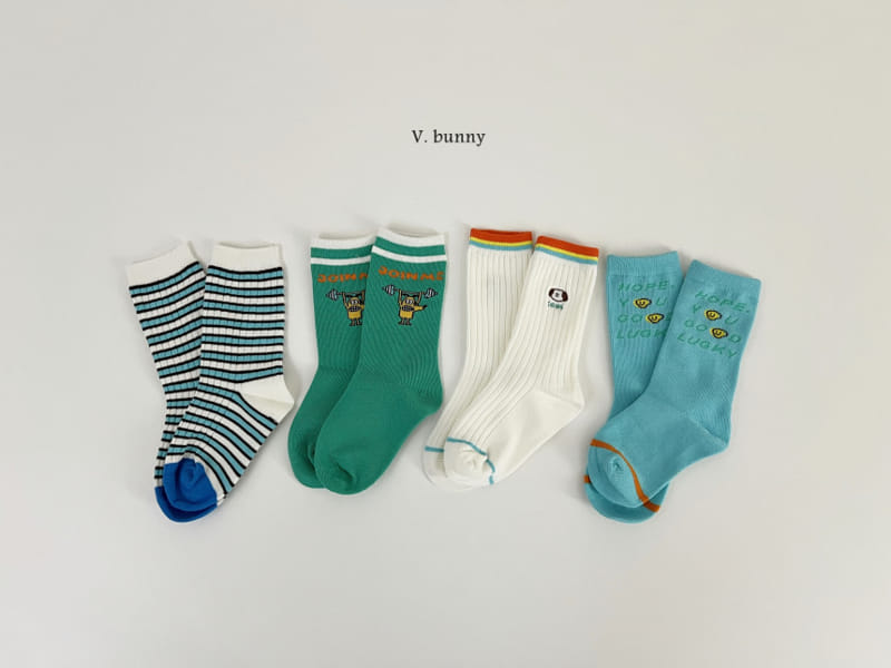 V Bunny - Korean Baby Fashion - #babylifestyle - Join Socks Set - 5