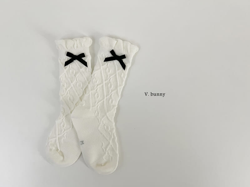 V Bunny - Korean Baby Fashion - #babyoninstagram - Terry Ribbon Socks Set - 8