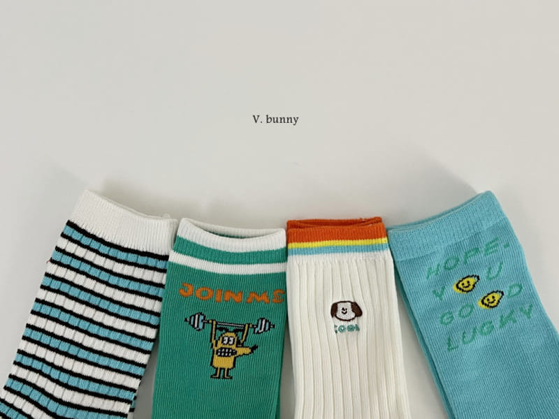 V Bunny - Korean Baby Fashion - #babyoninstagram - Join Socks Set - 6