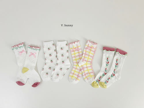 V Bunny - Korean Baby Fashion - #babyootd - Pring Pring Socks Set