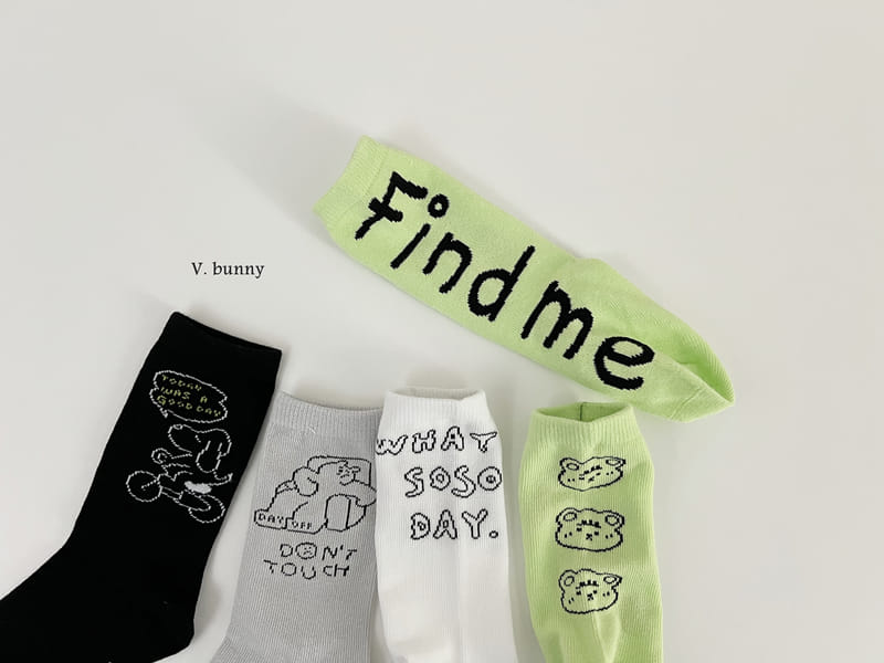 V Bunny - Korean Baby Fashion - #babyootd - Find Socks Set - 8