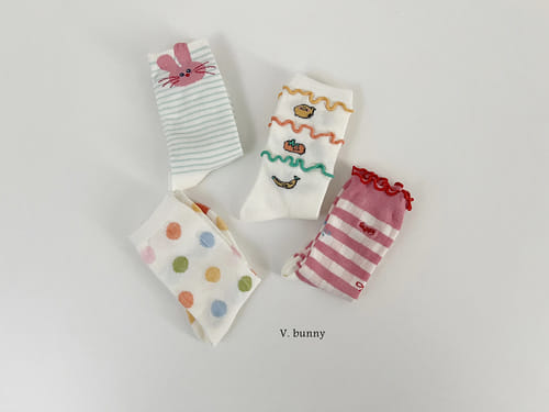 V Bunny - Korean Baby Fashion - #babyoutfit - Banana Socks Set - 3