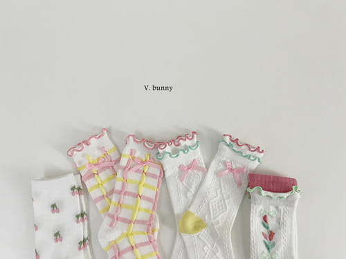 V Bunny - Korean Baby Fashion - #babyoutfit - Pring Pring Socks Set - 2