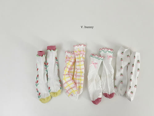 V Bunny - Korean Baby Fashion - #babyoutfit - Pring Pring Socks Set - 3