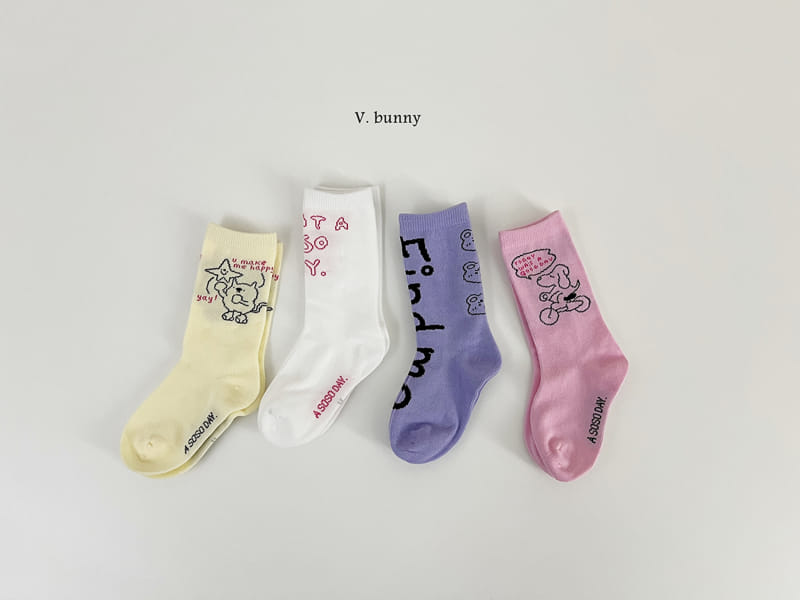 V Bunny - Korean Baby Fashion - #babyoutfit - Find Socks Set - 9