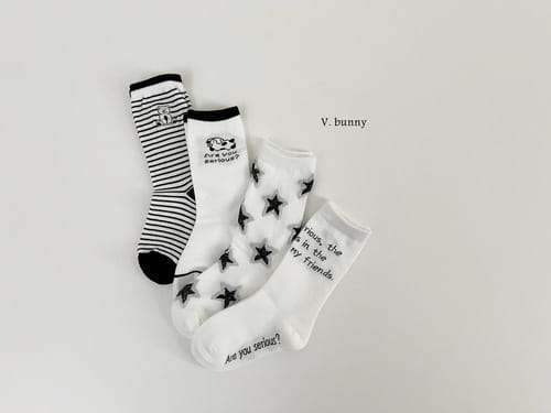 V Bunny - Korean Baby Fashion - #babywear - Star Star Socks Set - 7