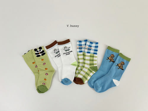 V Bunny - Korean Baby Fashion - #onlinebabyboutique - Skates Socks Set - 9