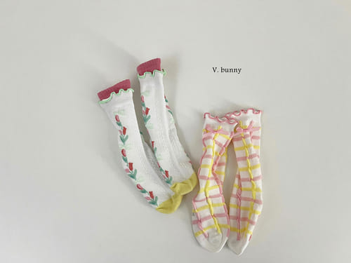 V Bunny - Korean Baby Fashion - #onlinebabyboutique - Pring Pring Socks Set - 5