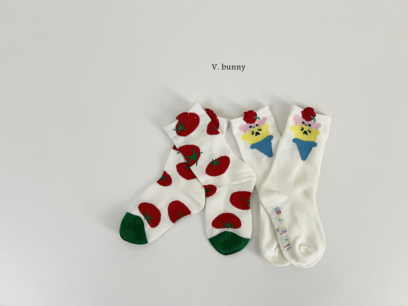 V Bunny - Korean Baby Fashion - #onlinebabyboutique - Ice Cone Socks Set - 3