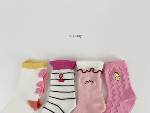 V Bunny - Korean Baby Fashion - #onlinebabyshop - Hulla Socks Set - 2