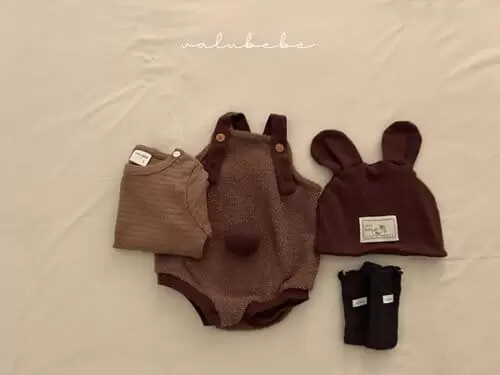 Valu Bebe - Korean Baby Fashion - #babyfashion - Dochi Dungarees Body Suit - 2