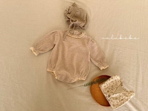 Valu Bebe - Korean Baby Fashion - #babyfever - Waffle Lace Body Suit - 2