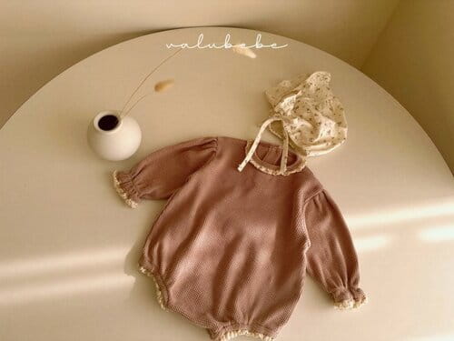 Valu Bebe - Korean Baby Fashion - #babygirlfashion - Waffle Lace Body Suit - 3