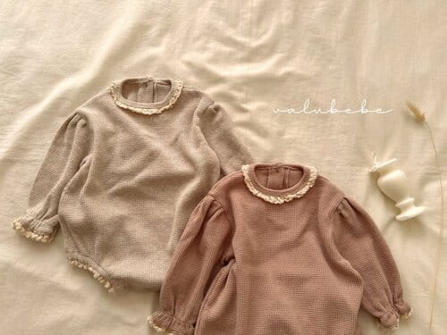 Valu Bebe - Korean Baby Fashion - #babygirlfashion - Waffle Lace Body Suit - 4