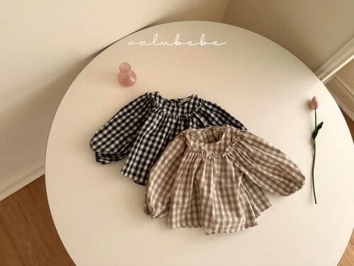 Valu Bebe - Korean Baby Fashion - #babyootd - Check Blouse