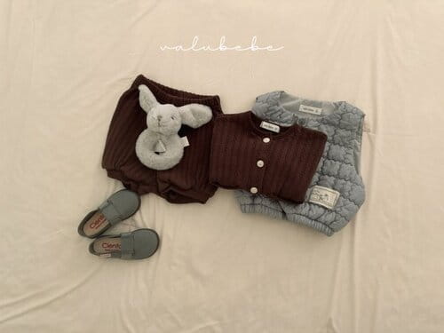 Valu Bebe - Korean Baby Fashion - #babyoutfit - Biscuit Quilted Vest - 4