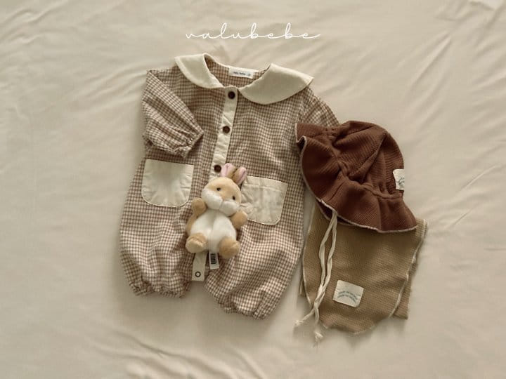 Valu Bebe - Korean Baby Fashion - #onlinebabyboutique - Check Collar Body Suit - 7