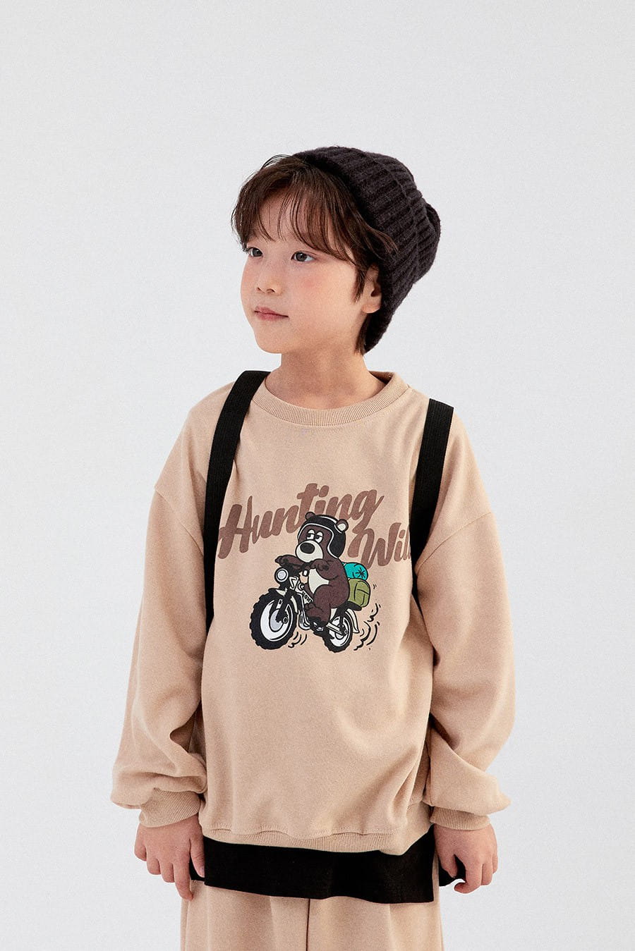 Whitesketchbook - Korean Children Fashion - #kidsshorts - Bike Bear Top Bottom Set - 4