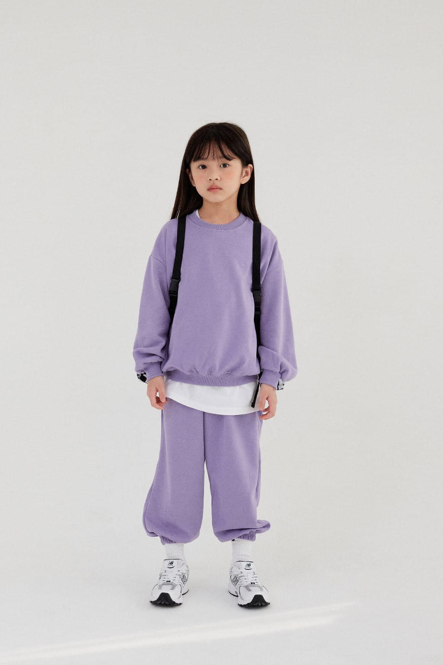 Whitesketchbook - Korean Children Fashion - #kidzfashiontrend - Muzi Sweatshirt Top Bottom Set - 2