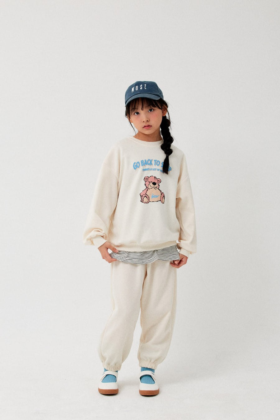 Whitesketchbook - Korean Children Fashion - #littlefashionista - Sleeping Bear Top Bottom Set - 6