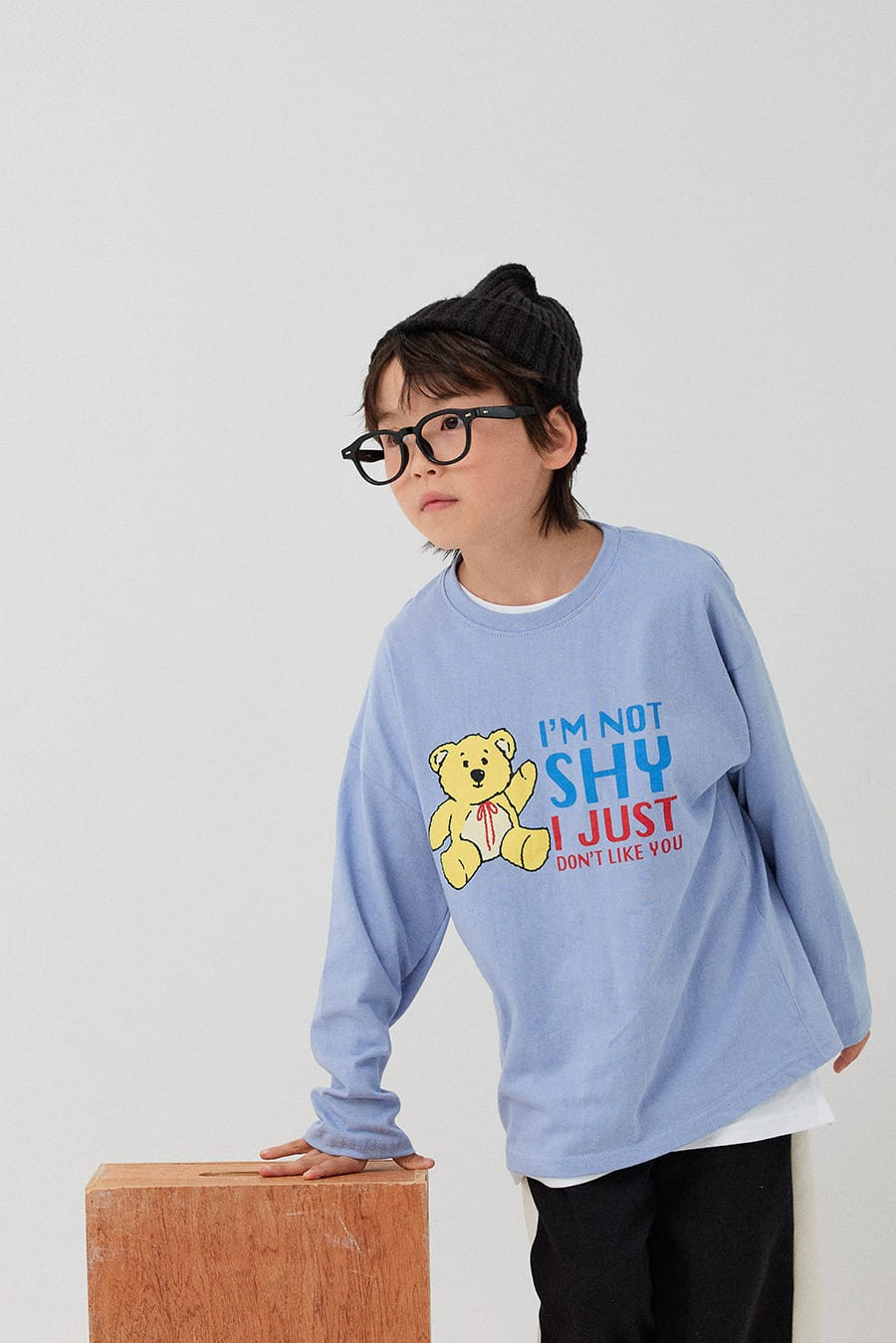 Whitesketchbook - Korean Children Fashion - #Kfashion4kids - Shy Bear Tee - 4