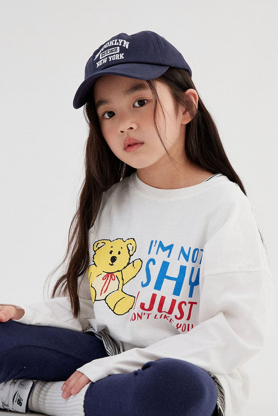 Whitesketchbook - Korean Children Fashion - #prettylittlegirls - Shy Bear Tee - 7