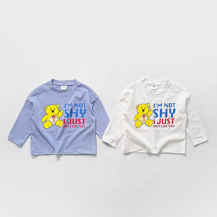 Whitesketchbook - Korean Children Fashion - #todddlerfashion - Shy Bear Tee - 8